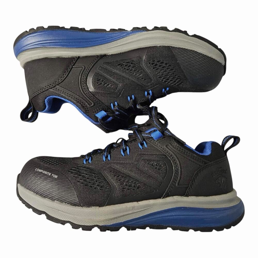 Survivor Women’s Composite Toe Work Shoes Size 7‎ ASTM F2413 Black Blue